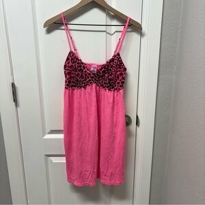 Victoria’s Secret PINK Leopard Print Women's Nightgown Nightie Y2K NWT
